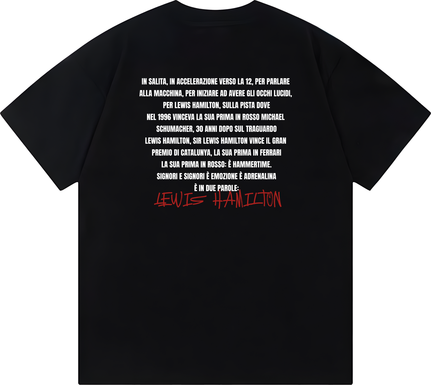 T-Shirt Lewis Hamilton Prima Vittoria Ferrari | Maglietta Celebrativa F1